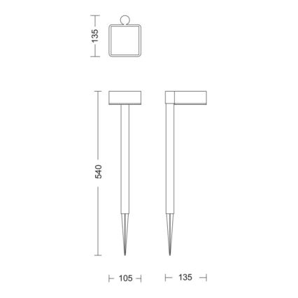 Philips - LED Lampa solarna VYNCE LED/1,5W/3,7V IP44