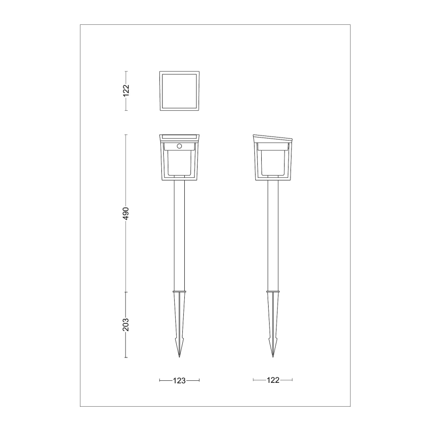 Philips - LED Lampa solarna z czujnikiem BLAISE LED/1,5W/3,7V 3000K IP44