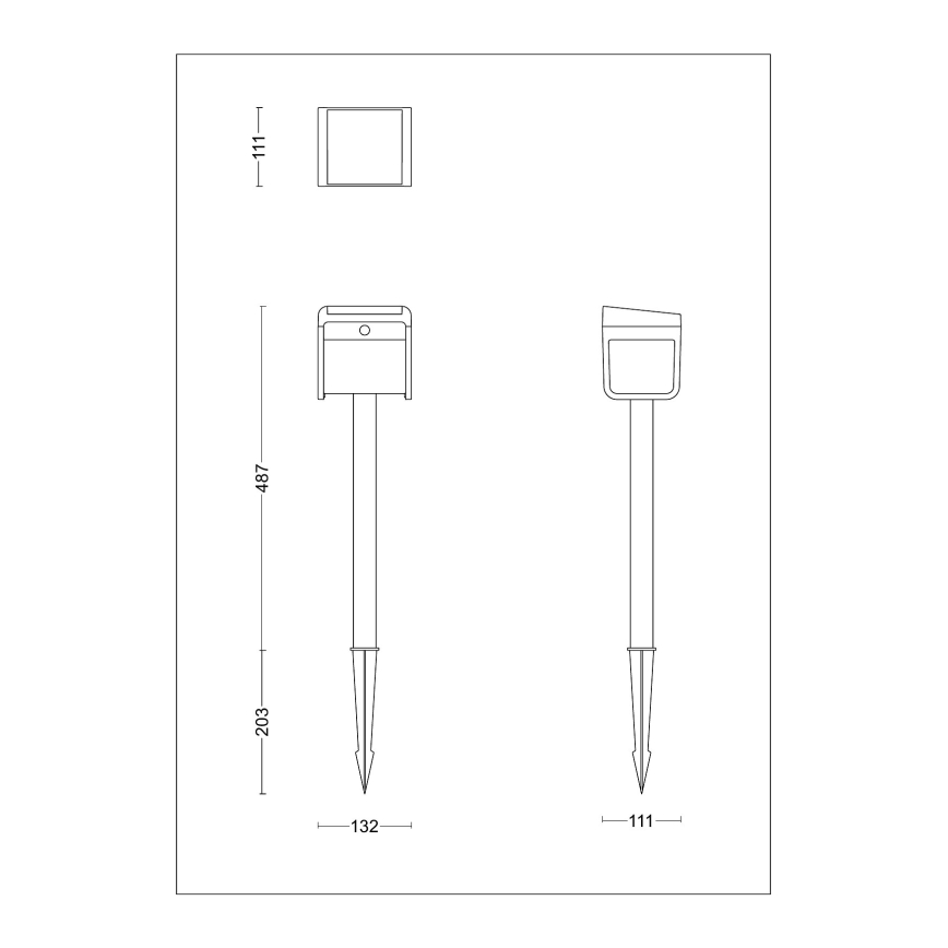 Philips - LED Lampa solarna z czujnikiem EZRA LED/1,8W/3,7V 2600 mAh 3000K IP44