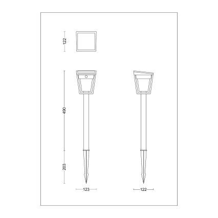 Philips - LED Lampa solarna z czujnikiem NISSA LED/1,8W/3,7V 2600 mAh 3000K IP44