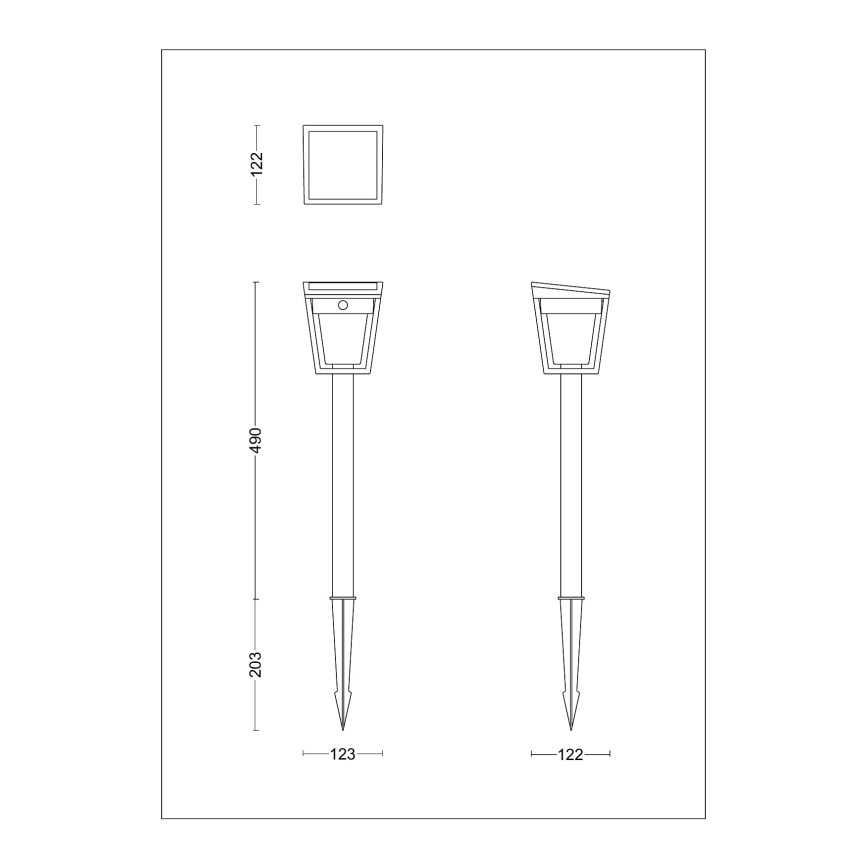 Philips - LED Lampa solarna z czujnikiem NISSA LED/1,8W/3,7V 2600 mAh 3000K IP44