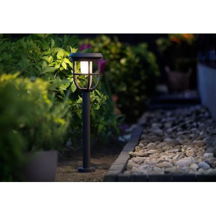 Philips - Lampa solarna LED z czujnikiem ruchu i zmierzchu RADII LED/1,3W/3,7V 2000 mAh 3000K IP44