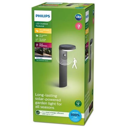 Philips - LED Lampa solarna z czujnikiem LED/1,2W/4V 3000K IP44