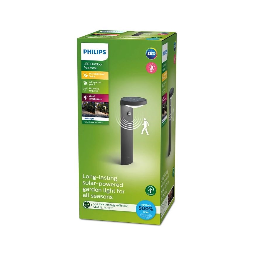 Philips - LED Lampa solarna z czujnikiem LED/1,2W/4V 3000K IP44