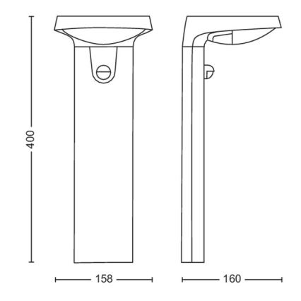 Philips - LED Lampa solarna z czujnikiem LED/1,2W/4V 3000K IP44