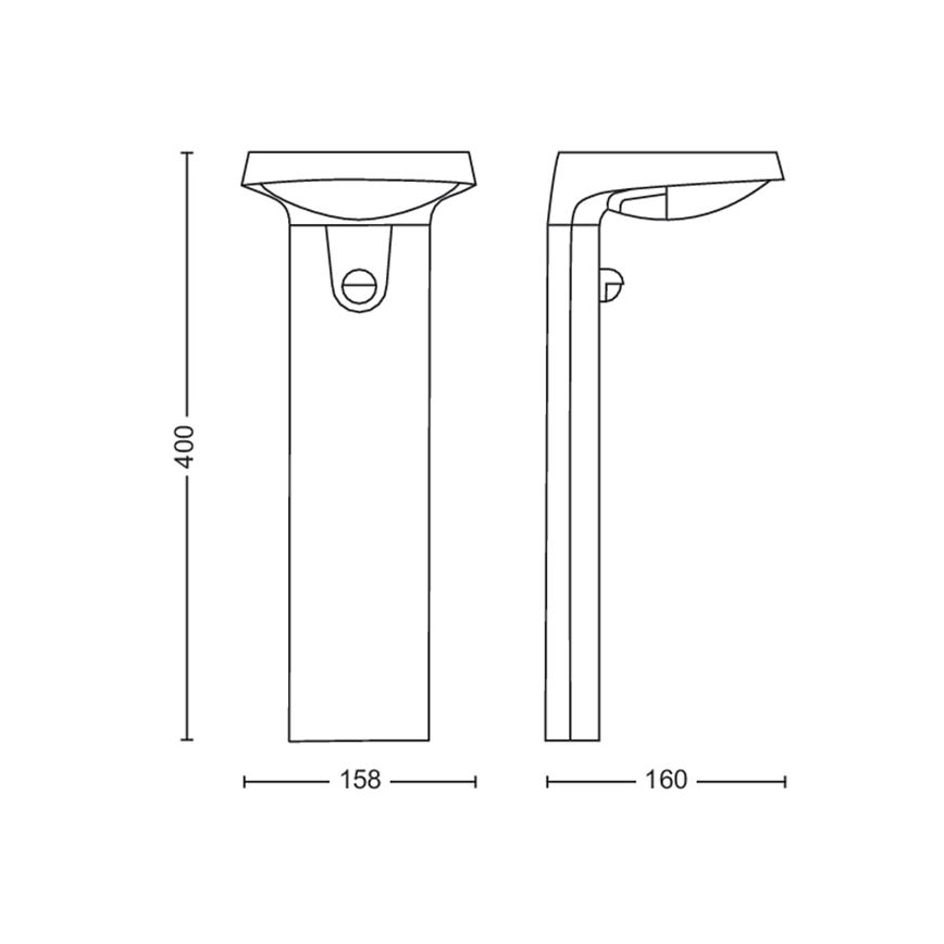 Philips - LED Lampa solarna z czujnikiem LED/1,2W/4V 3000K IP44