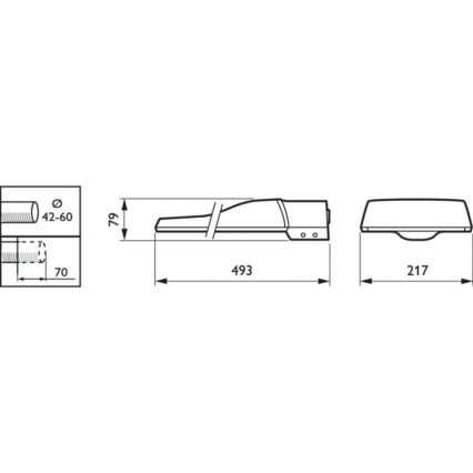 Philips BRP102 LED110/740 II DM 42-60A - LED Oświetlenie uliczne CORELINE MALAGA LED/83W/230V IP65