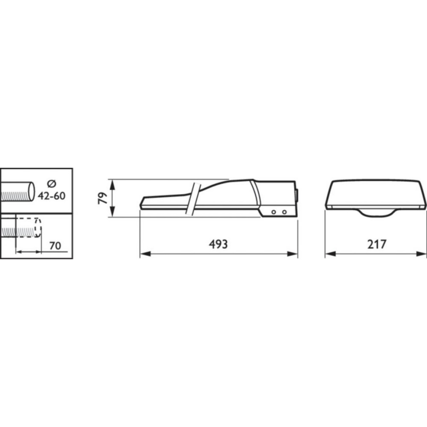 Philips BRP102 LED110/740 II DM 42-60A - LED Oświetlenie uliczne CORELINE MALAGA LED/83W/230V IP65