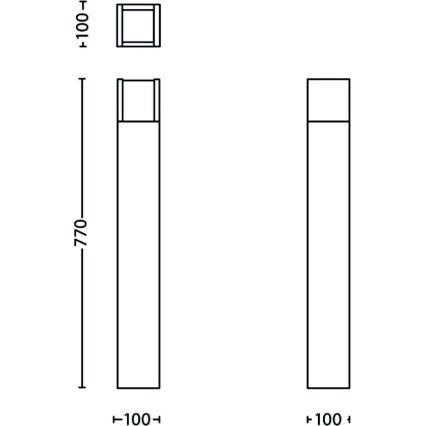 Philips - LED Lampa zewnętrzna LED/3,8W/230V 77 cm 3000K IP44