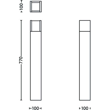 Philips - LED Lampa zewnętrzna LED/3,8W/230V 77 cm IP44