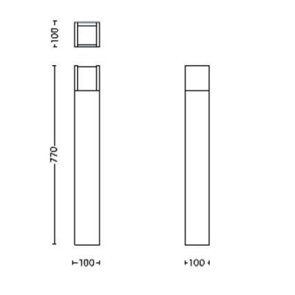 Philips - LED Lampa zewnętrzna ARBOUR LED/3,8W/230V 77 cm 2700K IP44