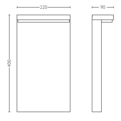 Philips - LED Lampa zewnętrzna BUSTAN LED/3,8W/230V 40 cm IP44