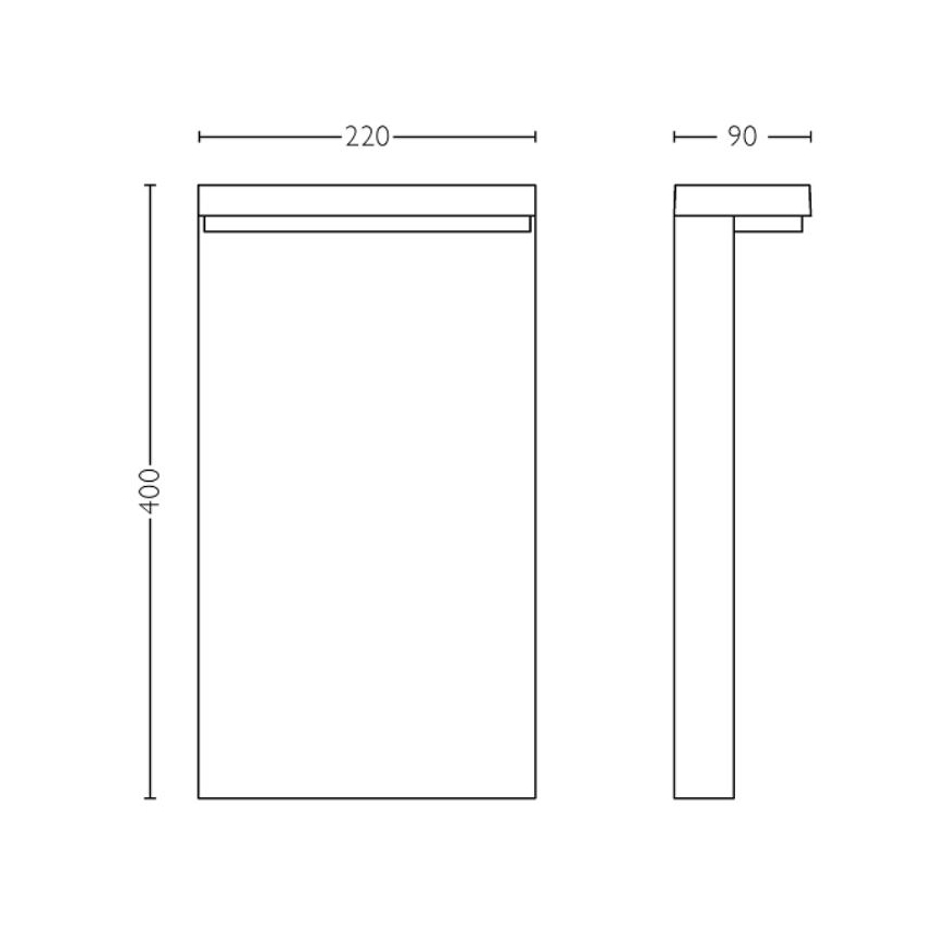 Philips - LED Lampa zewnętrzna BUSTAN LED/3,8W/230V 2700K 40 cm IP44