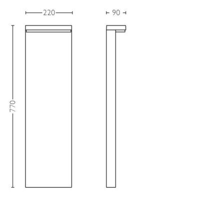 Philips - LED Lampa zewnętrzna BUSTAN LED/3,8W/230V 77 cm IP44