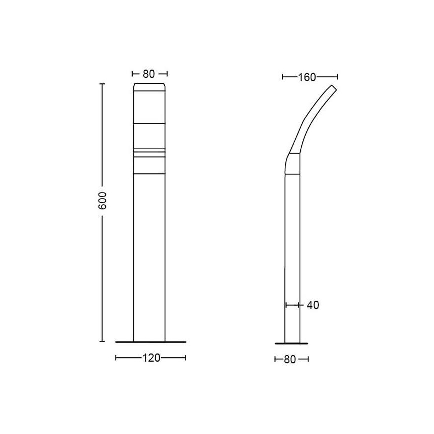 Philips - LED Lampa zewnętrzna LED/12W/230V 2700K 60 cm IP44