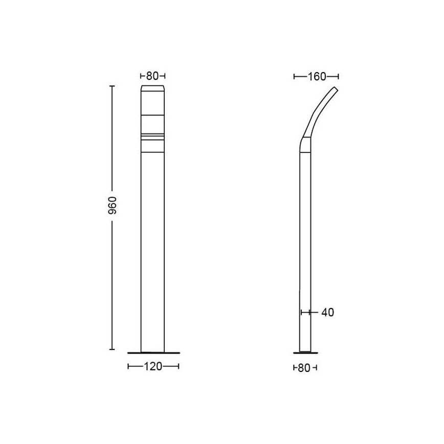 Philips - LED Lampa zewnętrzna LED/12W/230V 2700K 96 cm IP44