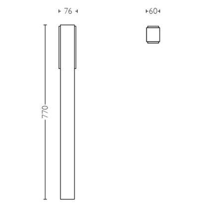 Philips - LED Lampa zewnętrzna STRATOSPHERE LED/3,8W/230V 77 cm 2700K IP44