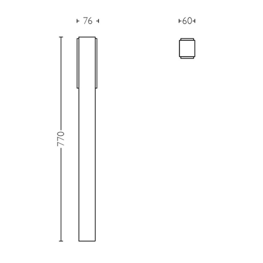 Philips - LED Lampa zewnętrzna STRATOSPHERE LED/3,8W/230V 77 cm 2700K IP44