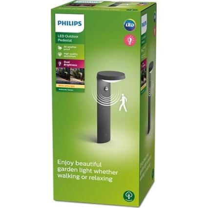 Philips - LED Lampa zewnętrzna z czujnikiem LED/9W/230V 2700K IP44