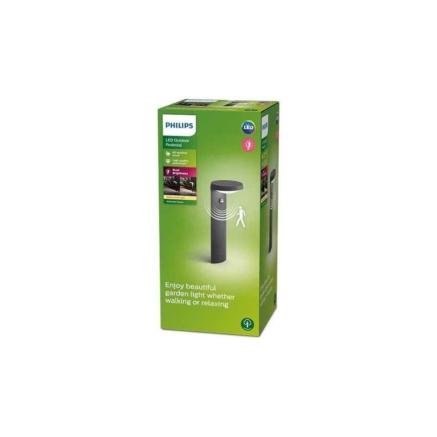 Philips - LED Lampa zewnętrzna z czujnikiem LED/9W/230V 2700K IP44