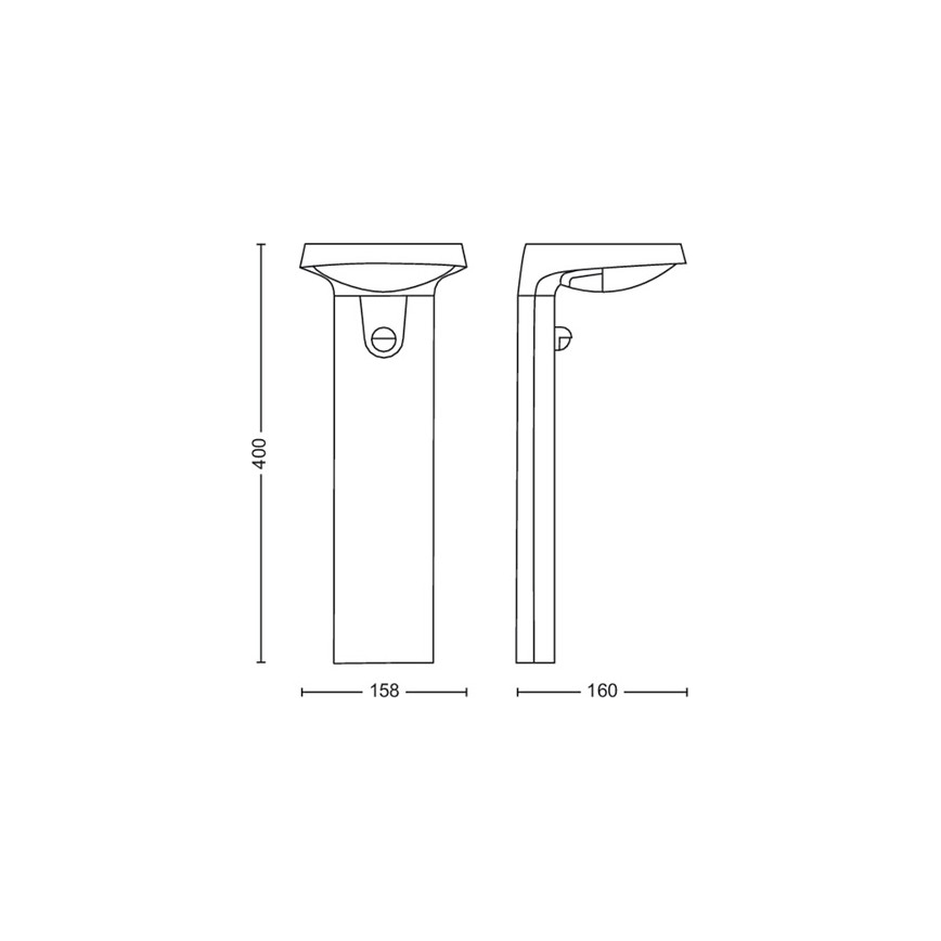 Philips - LED Lampa zewnętrzna z czujnikiem LED/9W/230V 2700K IP44