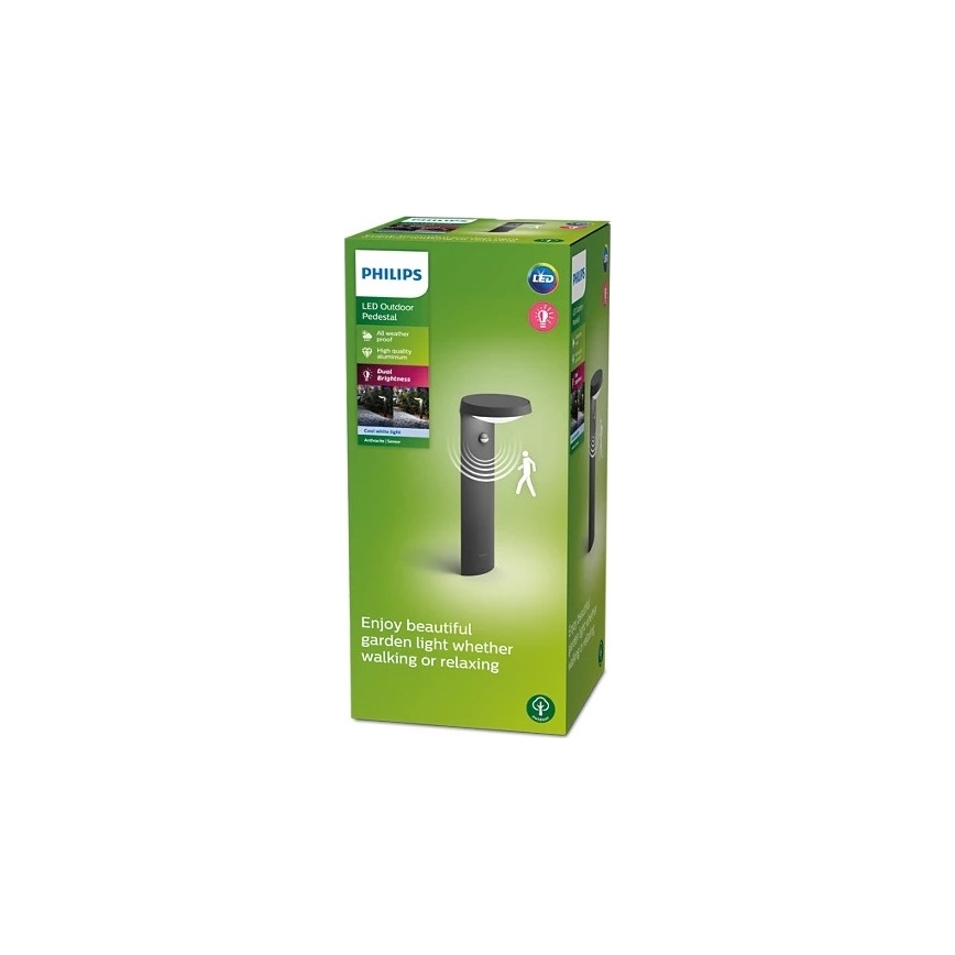 Philips - LED Lampa zewnętrzna z czujnikiem LED/9W/230V 4000K IP44