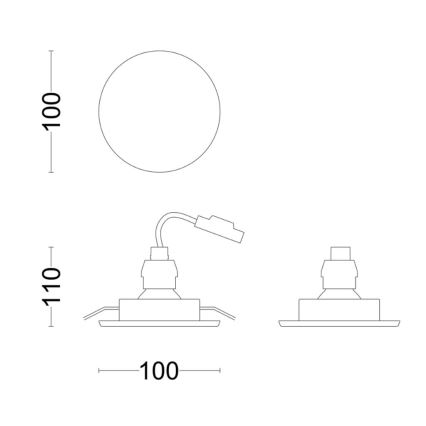 Philips - LED Łazienkowa oprawa wpuszczana FRESCO LED/4,6W/230V IP23