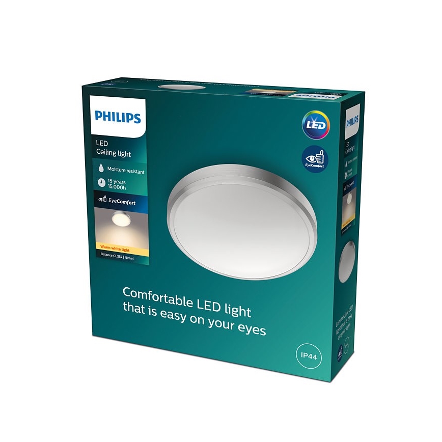 Philips - LED Łazienkowe oświetlenie sufitowe BALANCE LED/17W/230V IP44