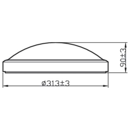 Philips - LED Łazienkowe oświetlenie sufitowe BALANCE LED/17W/230V IP44