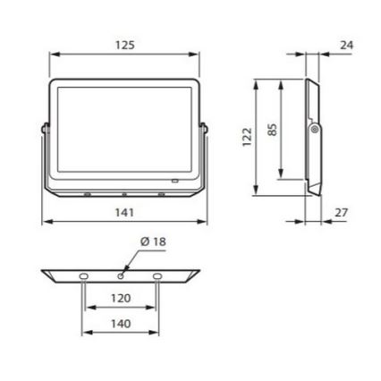 Philips - LED Naświetlacz DECOFLOOD LED/20W/230V IP65