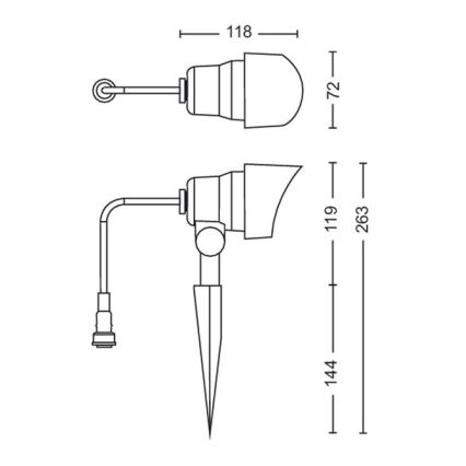 Philips - LED Naświetlacz zewnętrzny LED/6W/12V 4000K IP44