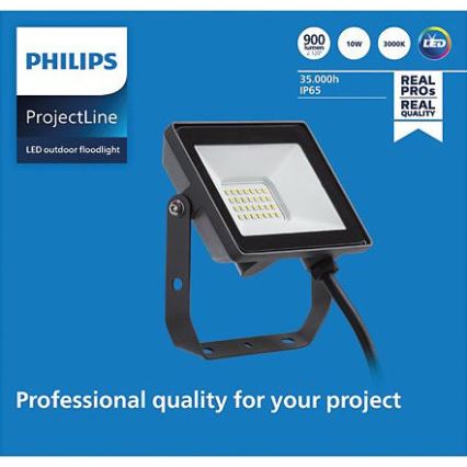 Philips - LED Naświetlacz zewnętrzny PROJECTLINE LED/10W/230V IP65 3000K