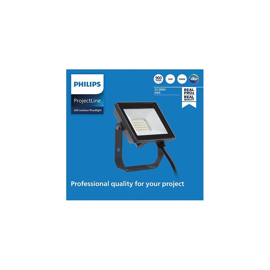 Philips - LED Naświetlacz zewnętrzny PROJECTLINE LED/10W/230V IP65 3000K