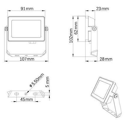 Philips - LED Naświetlacz zewnętrzny PROJECTLINE LED/10W/230V IP65 3000K