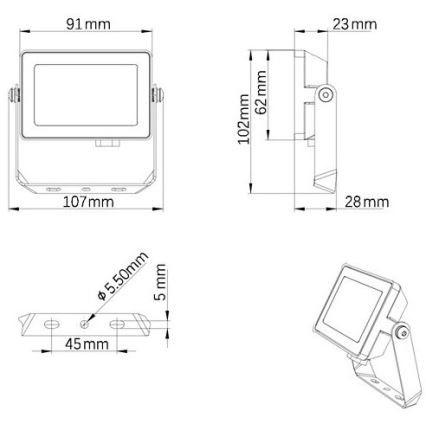 Philips - LED Naświetlacz zewnętrzny PROJECTLINE LED/10W/230V IP65 4000K