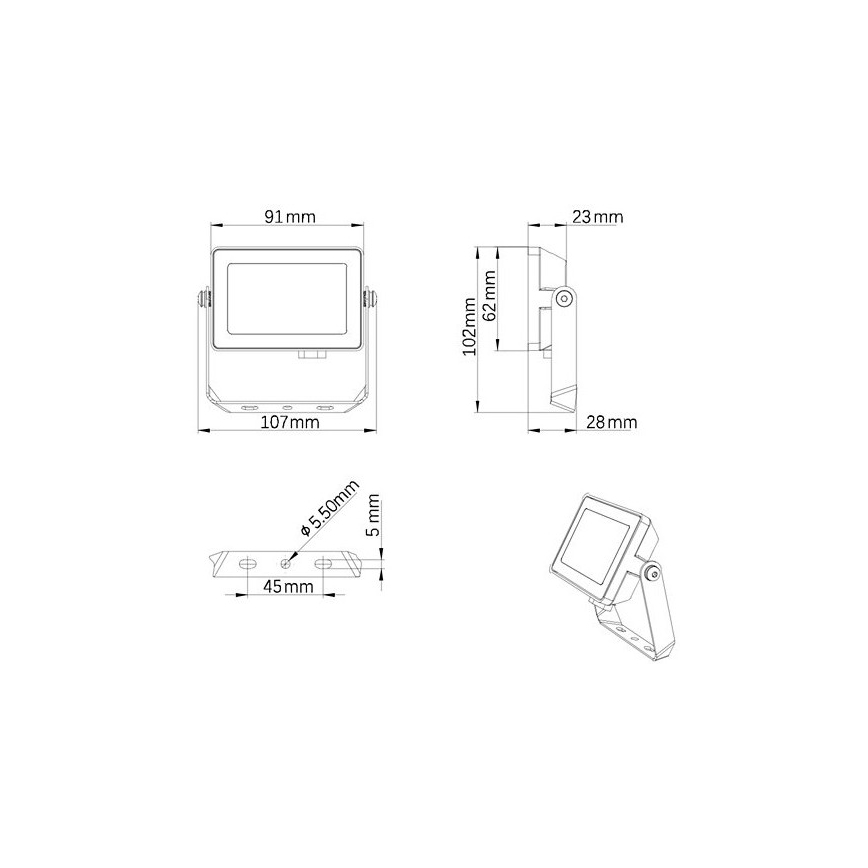 Philips - LED Naświetlacz zewnętrzny PROJECTLINE LED/10W/230V IP65 4000K