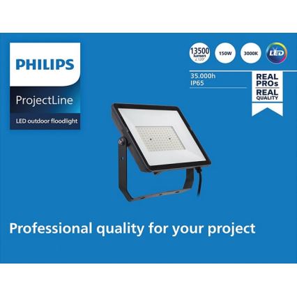 Philips - LED Naświetlacz zewnętrzny PROJECTLINE LED/150W/230V IP65 3000K