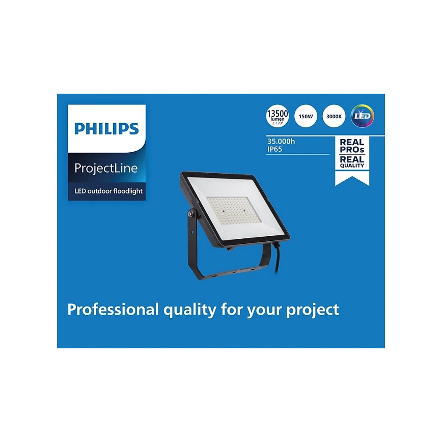 Philips - LED Naświetlacz zewnętrzny PROJECTLINE LED/150W/230V IP65 3000K