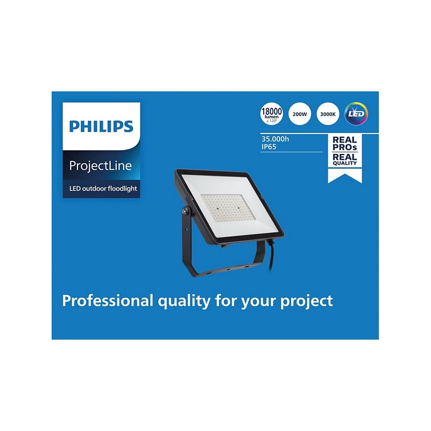 Philips - LED Naświetlacz zewnętrzny PROJECTLINE LED/200W/230V IP65 3000K