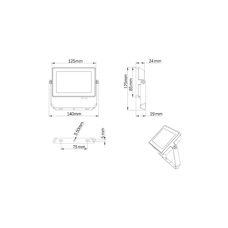 Philips - LED Naświetlacz zewnętrzny PROJECTLINE LED/20W/230V IP65 3000K