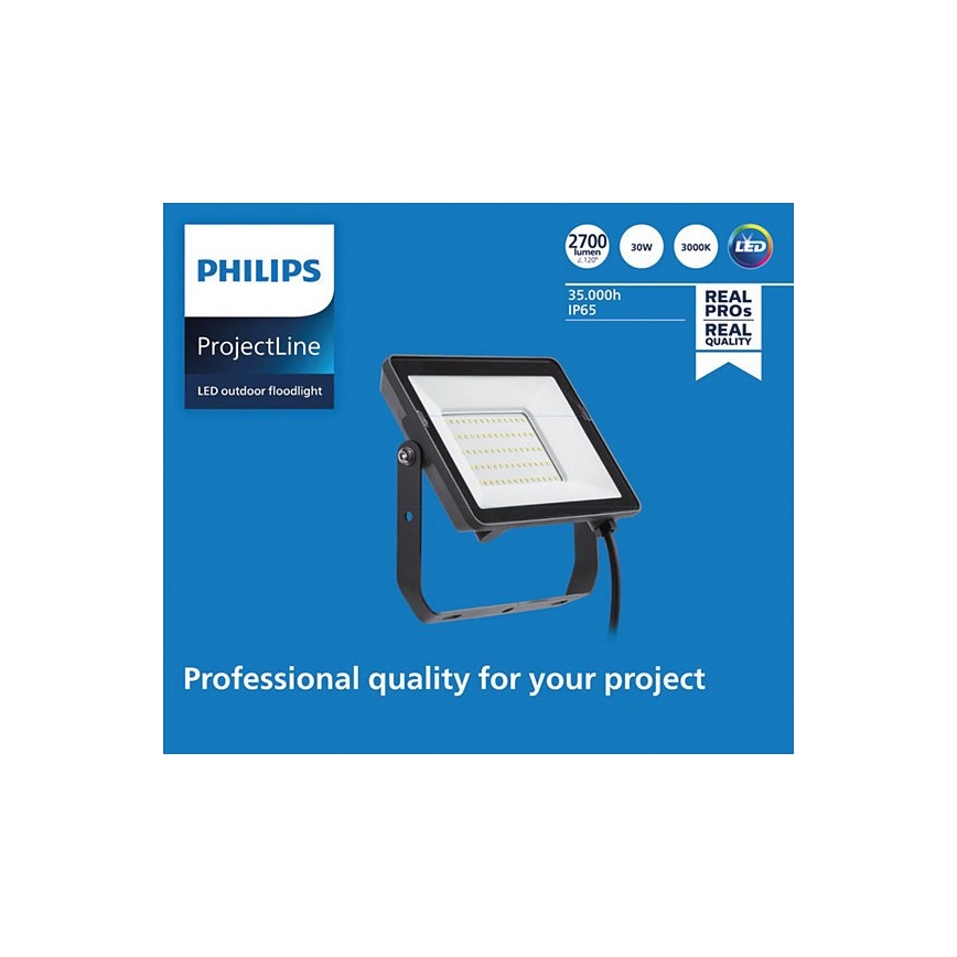 Philips - LED Naświetlacz zewnętrzny PROJECTLINE LED/30W/230V IP65 3000K