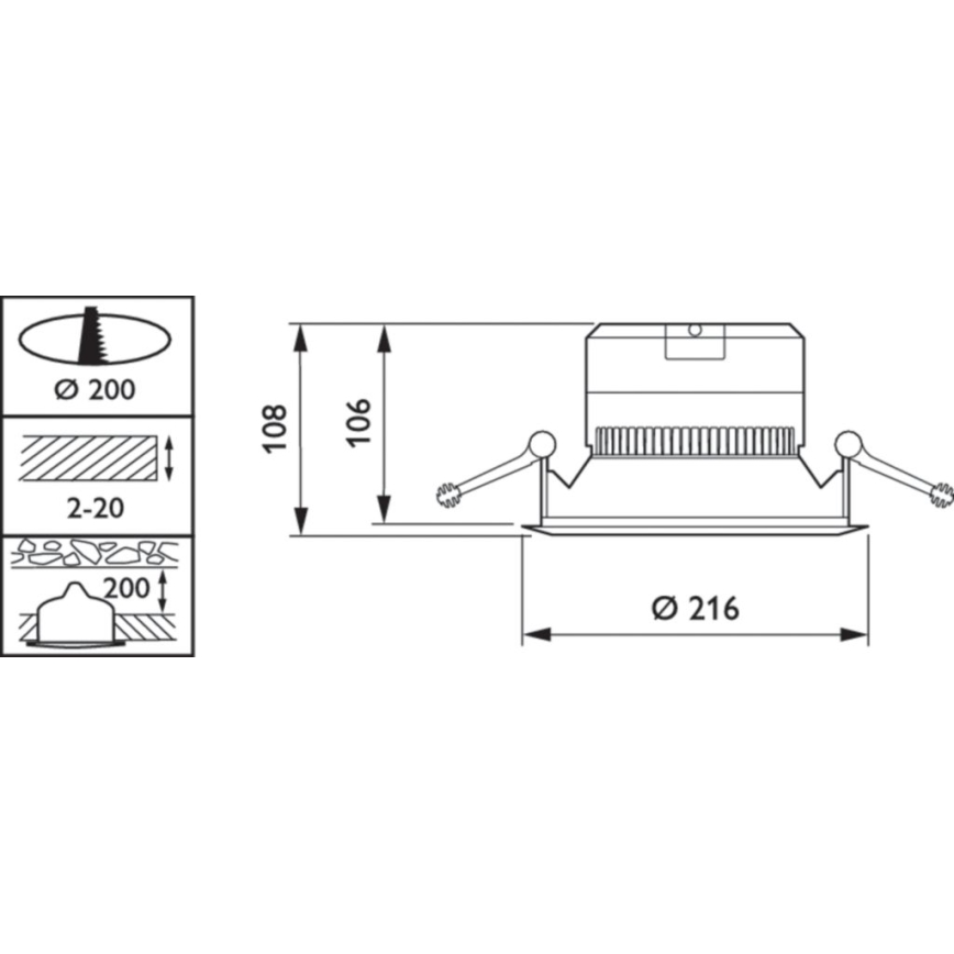 Philips - LED Oprawa wpuszczana CORELINE LED/19W/230V
