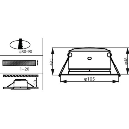 Philips - LED Oprawa wpuszczana LED/2,2W/230V 3000K