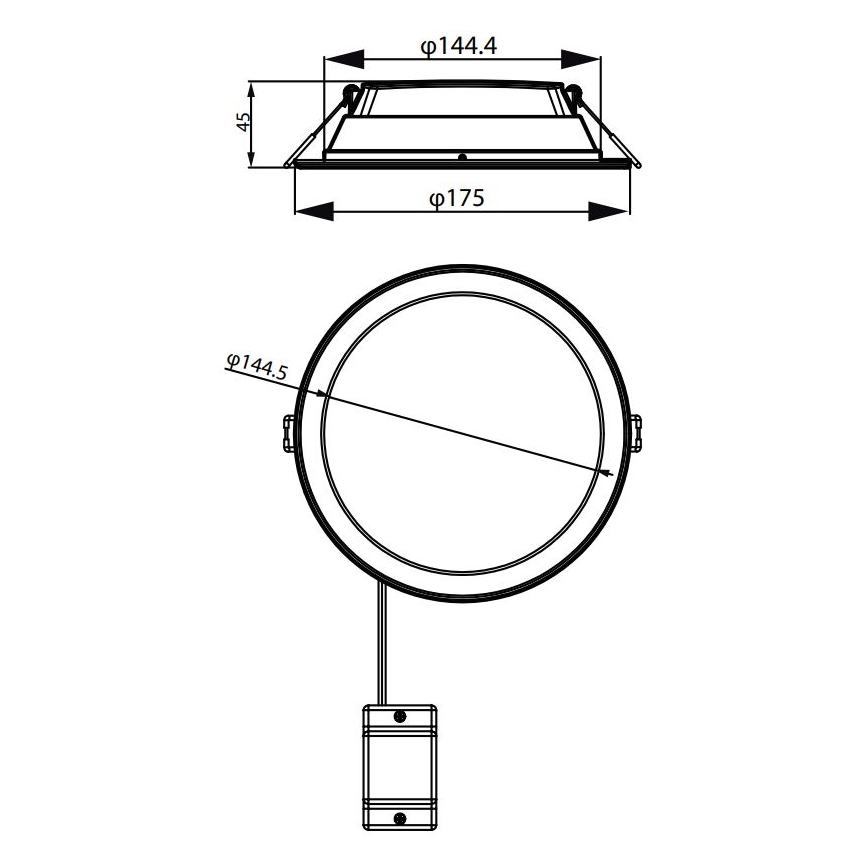 Philips - LED Oprawa wpuszczana LEDINAIRE LED/12W/230V IP40 3000K