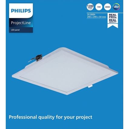 Philips - LED Oprawa wpuszczana PROJECTLINE LED/15W/230V 29,5x29,5 cm