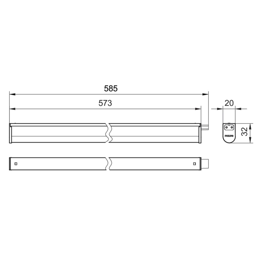 Philips - LED Oświetlenie blatu kuchennego PROJECTLINE LED/6,5W/230V 3000/4000/6500K