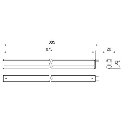 Philips - LED Oświetlenie blatu kuchennego PROJECTLINE LED/9,6W/230V 3000/4000/6500K