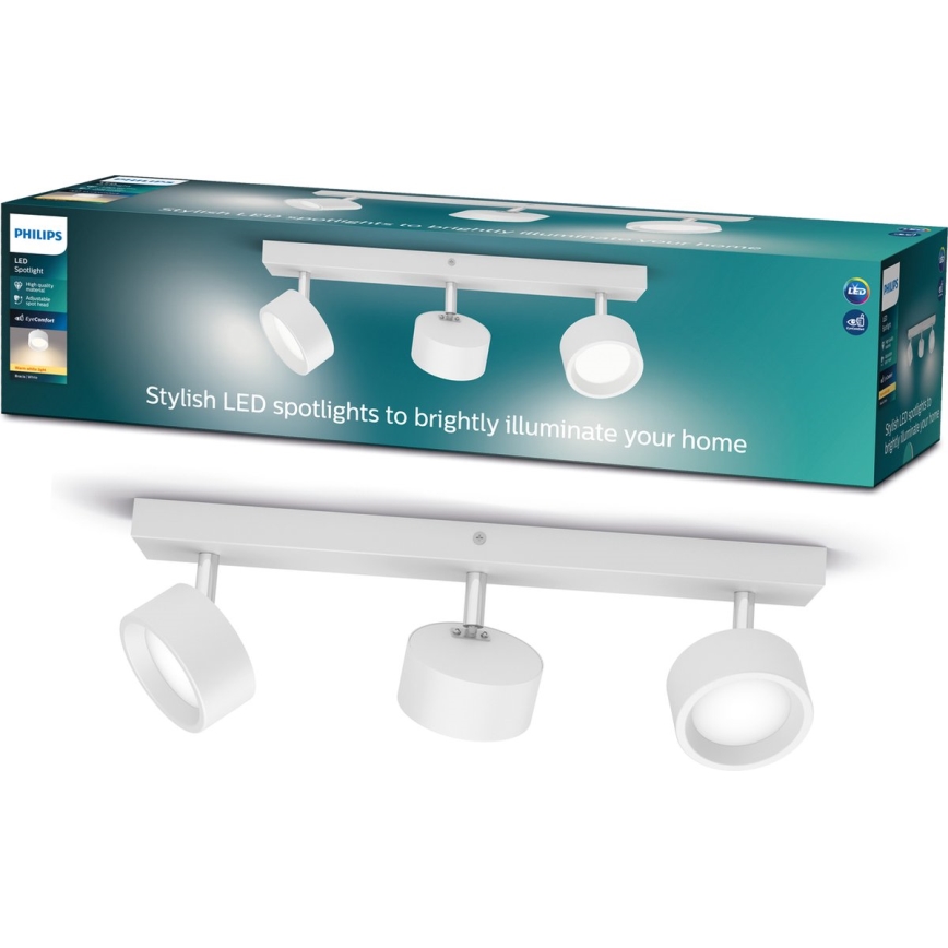 Philips - LED Oświetlenie punktowe 3xLED/5,5W/230V białe
