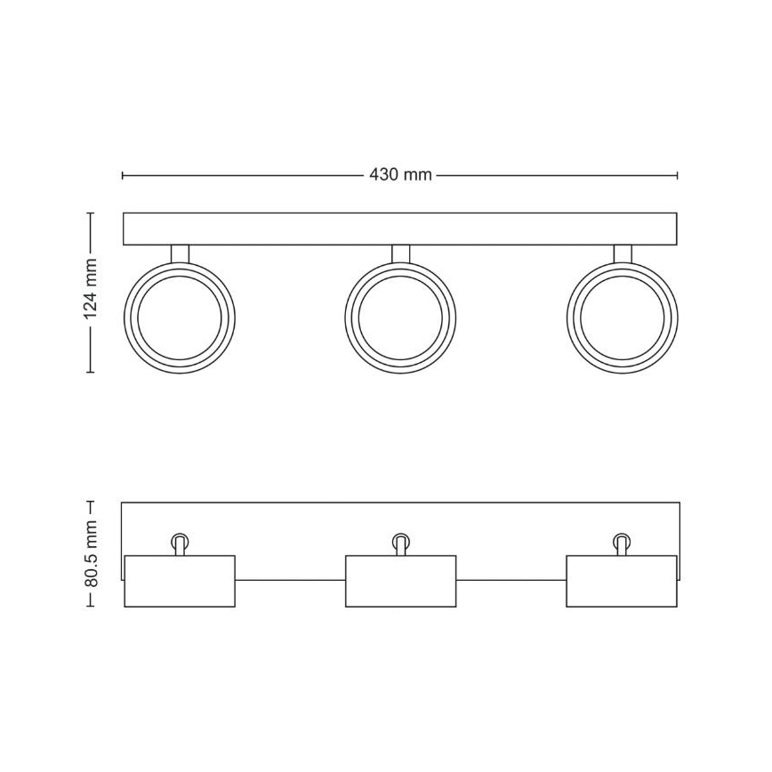 Philips - LED Oświetlenie punktowe 3xLED/5,5W/230V białe