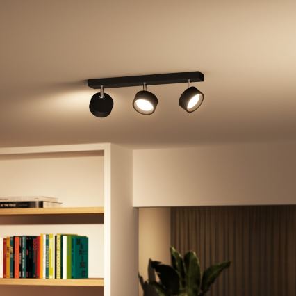 Philips - LED Oświetlenie punktowe 3xLED/5,5W/230V czarne